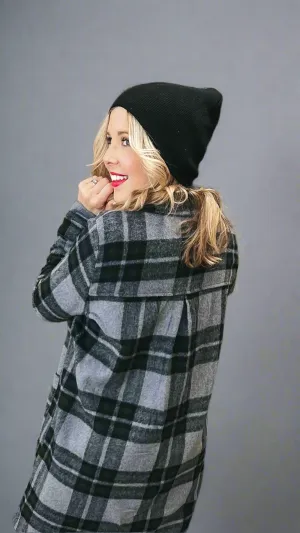 Theo Knit Beanie Hat: Black *SALE*