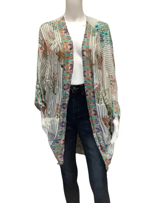 Tolani Women's Cardigan Silk Floral Print Size: OS