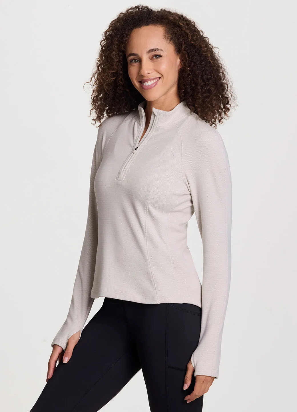 Trek It 1/4 Zip Long Sleeve Top