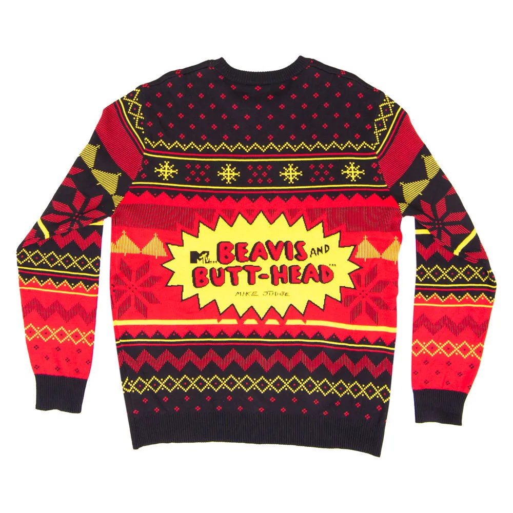 Ugly Christmas Sweater - Beavis and Butthead Design for Holiday Fun