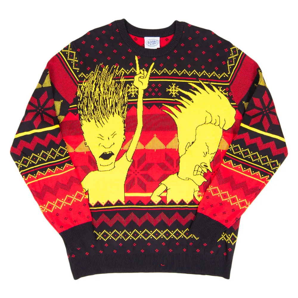 Ugly Christmas Sweater - Beavis and Butthead Design for Holiday Fun