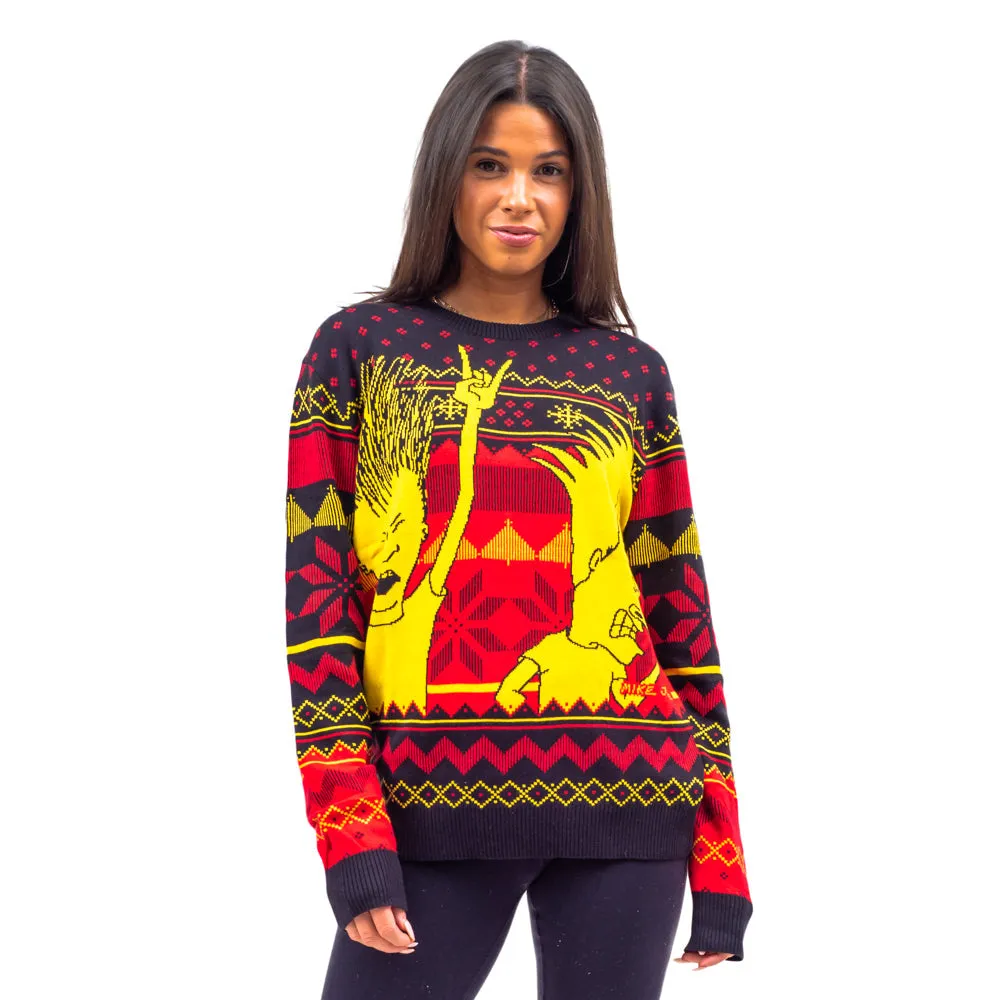 Ugly Christmas Sweater - Beavis and Butthead Design for Holiday Fun