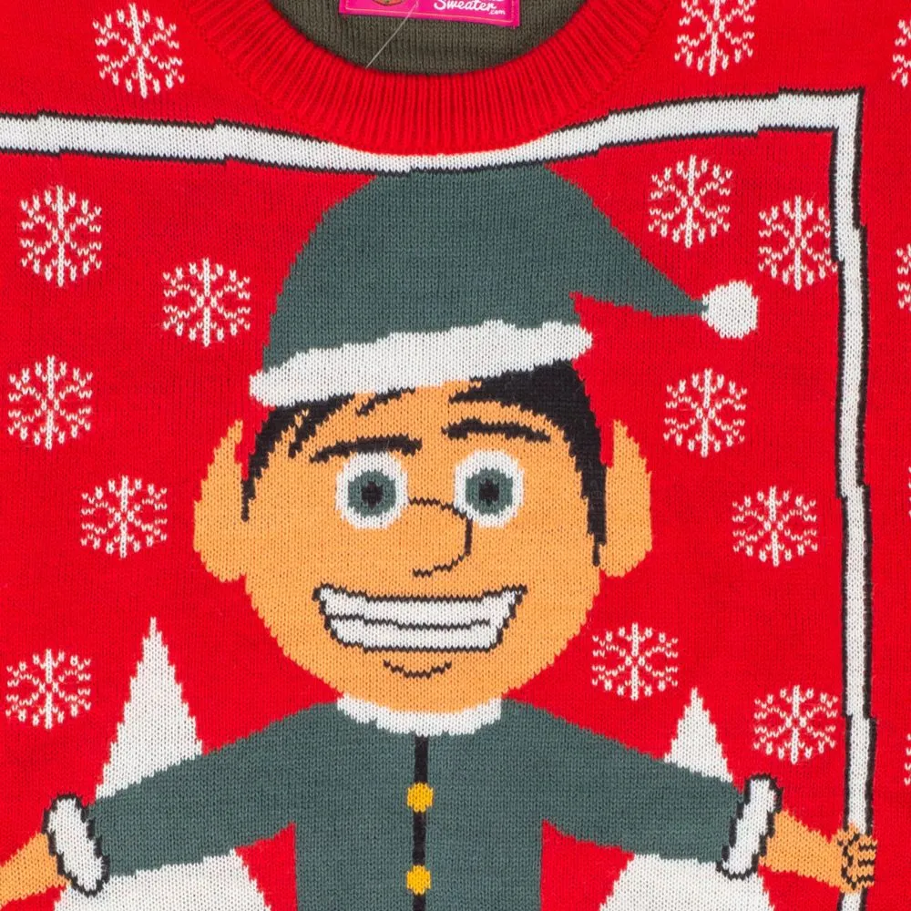 Ugly Christmas Sweater JulesRoche Funny #Elfie Design Pullover