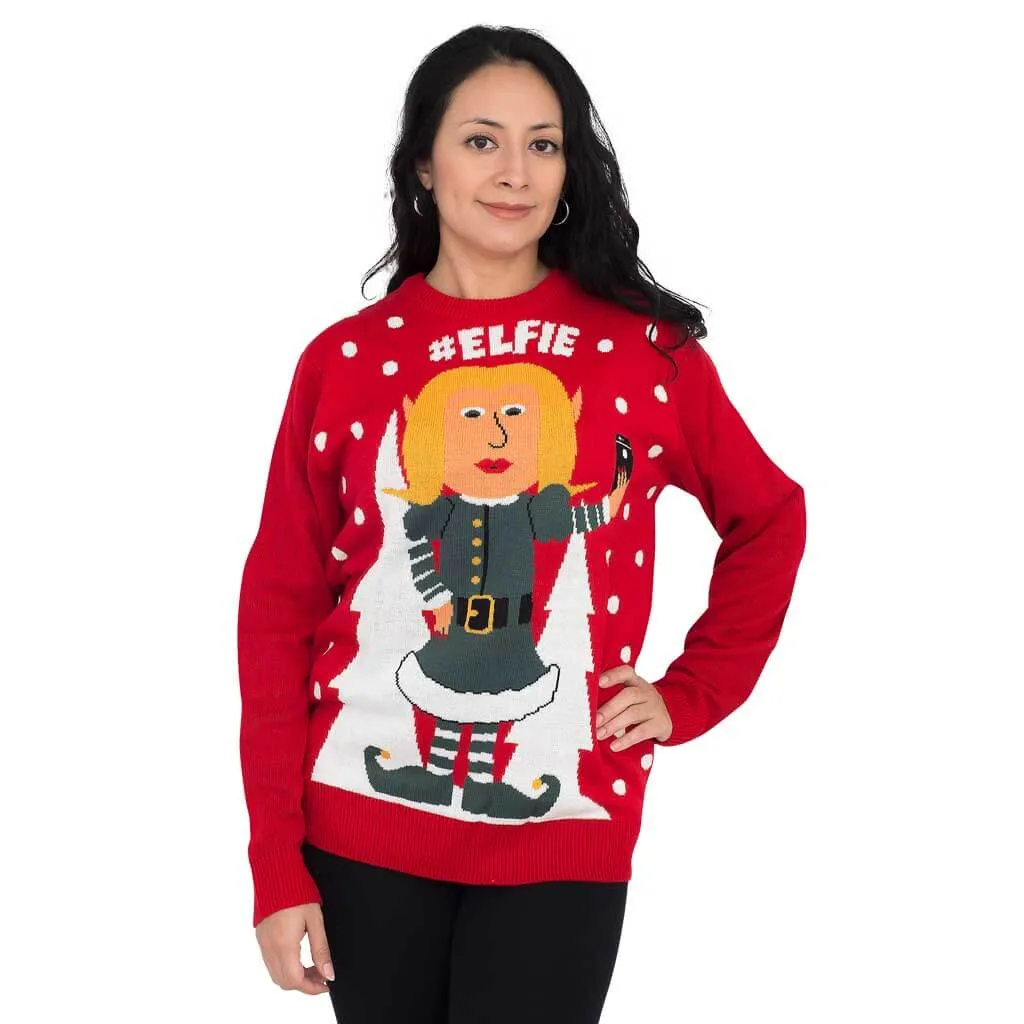 Ugly Christmas Sweater JulesRoche Funny #Elfie Design Pullover