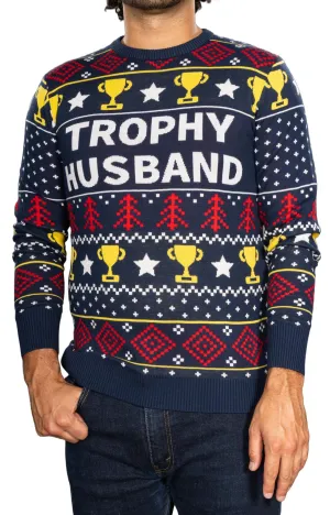 Ugly Christmas Sweater JulesRoche Funny 'Trophy Husband' Design
