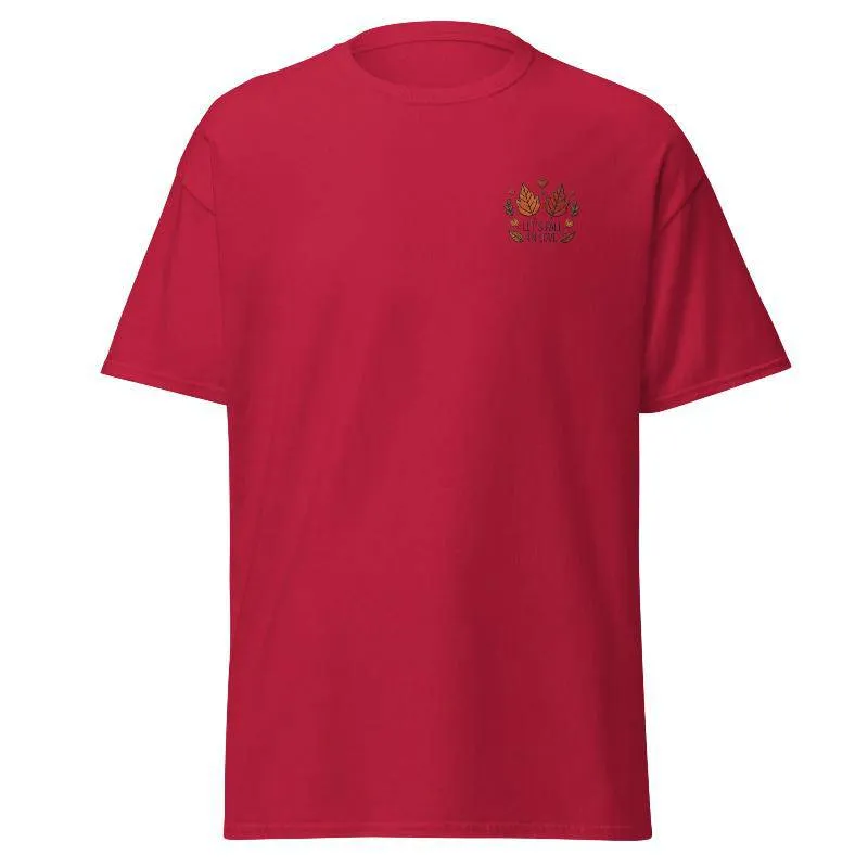 Unisex Fall Embroidered T-Shirt – "Let's Fall In Love"
