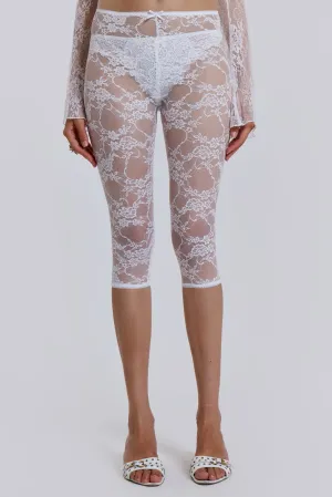 Venice Lace Pedal Pushers in White