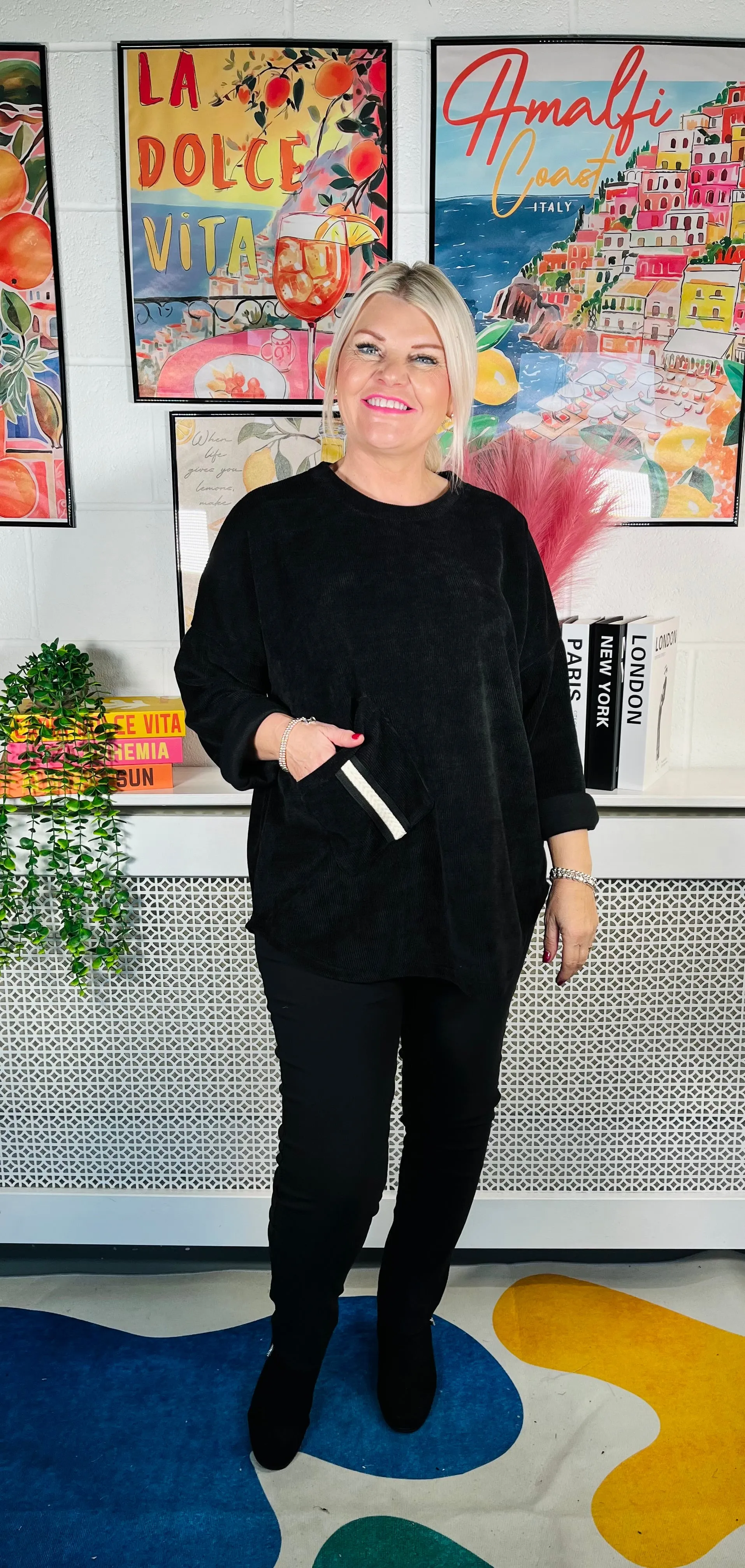 Verity Chenille Sweater - Black