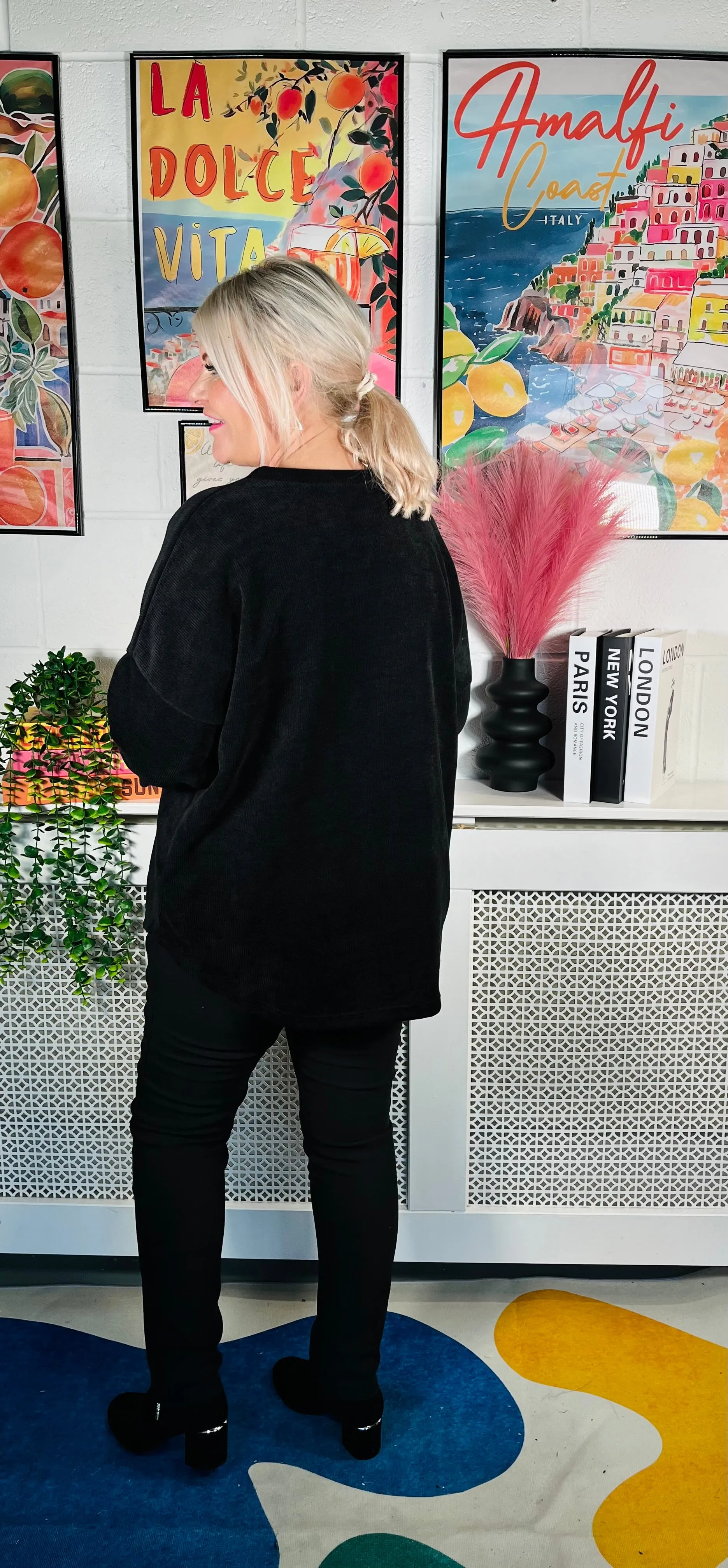Verity Chenille Sweater - Black