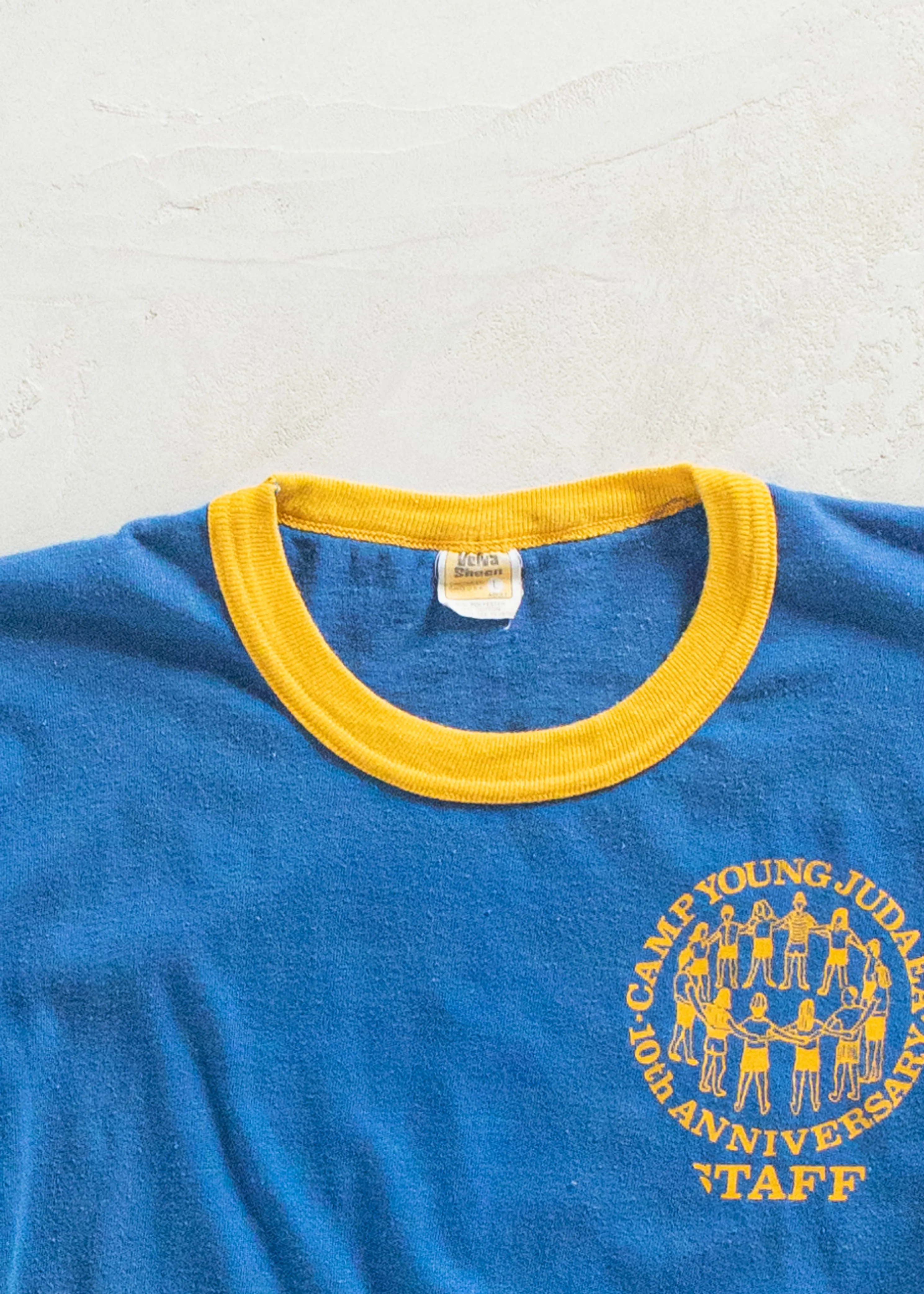 Vintage 1980s Velva Sheen "10th Anniversary Camp Young Judaea" T-Shirt Size M/L