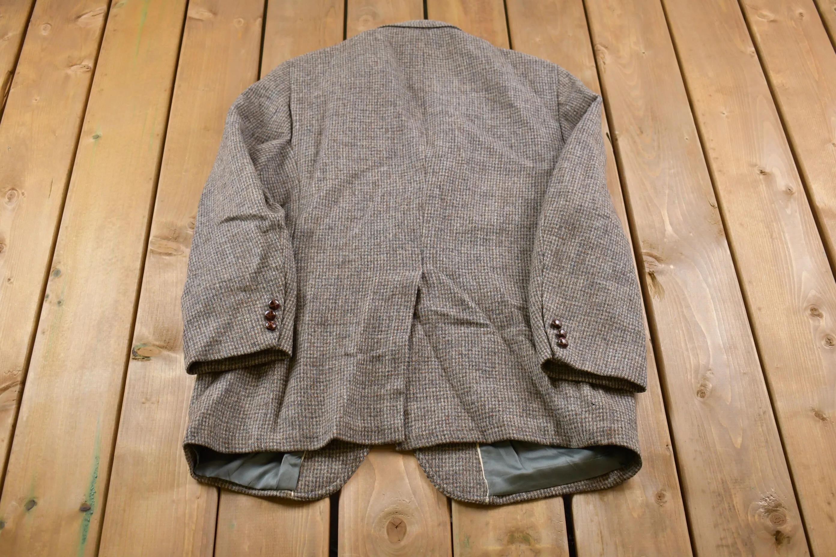Vintage 1990s Tweed Blazer Jacket