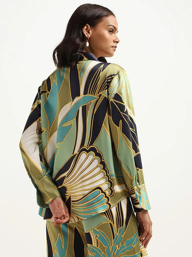Wardrobe Green Printed Shirt