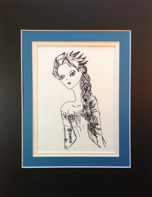 Winter Queen Elsa - Embroidery Design