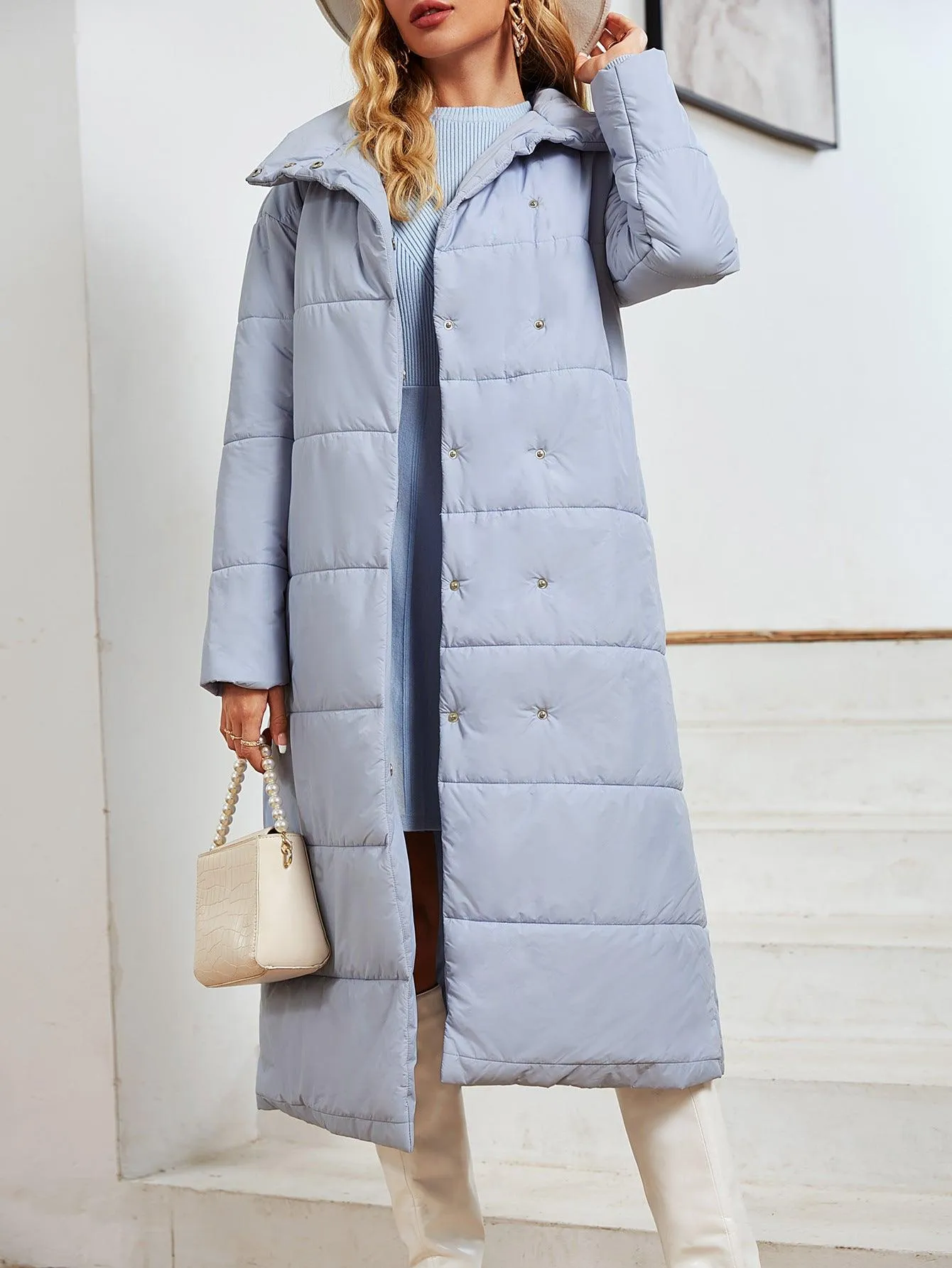 Winter Skyline Zipper Coat