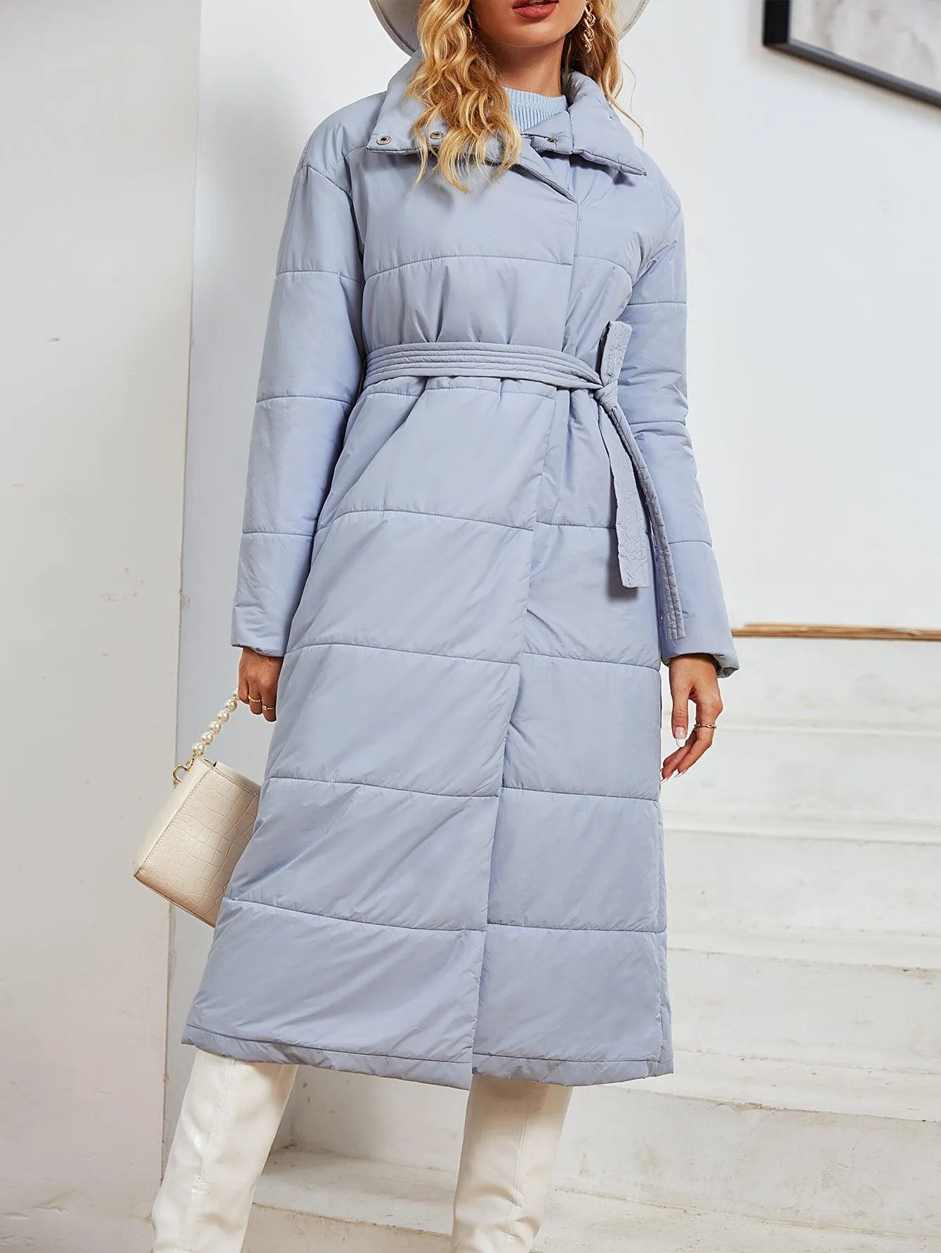 Winter Skyline Zipper Coat