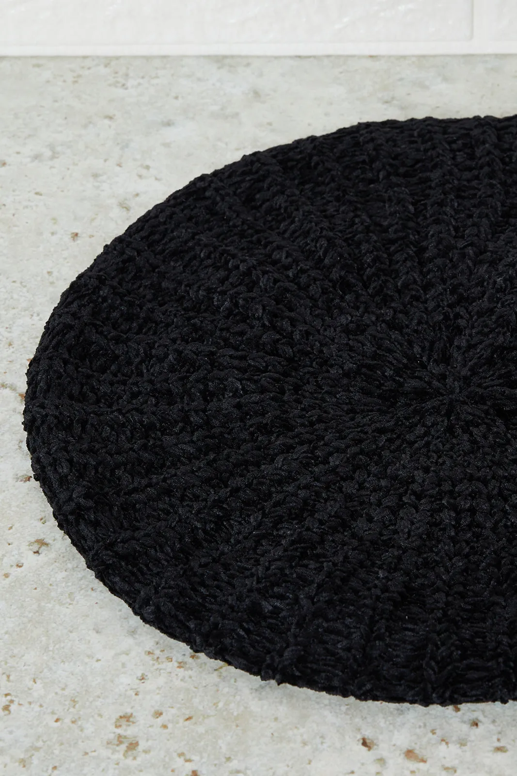 Women Black And White Embellished Knitted Cap Set (Pack of 2)