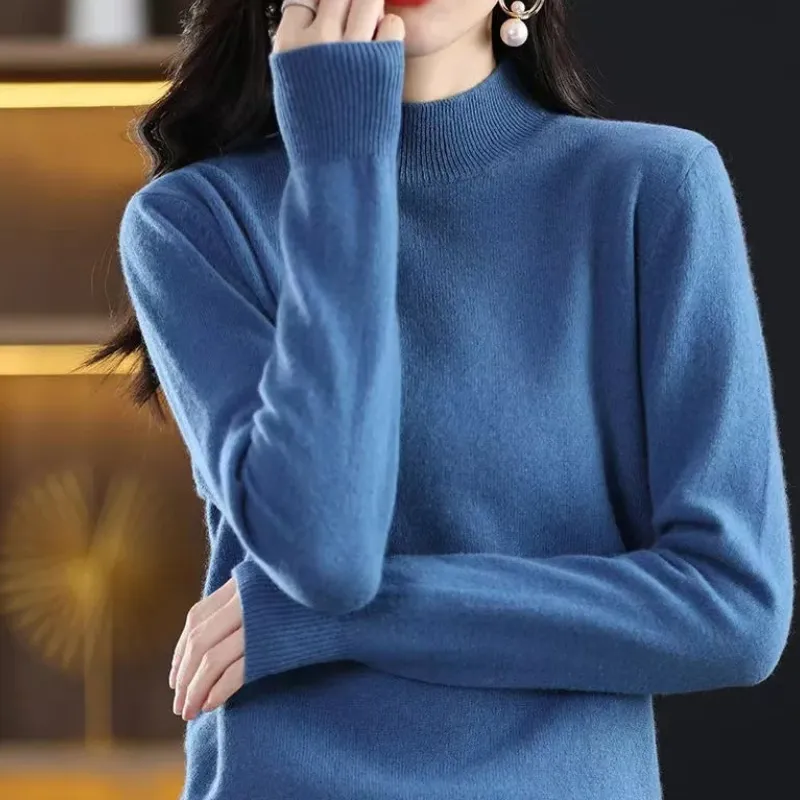 Women's Casual Checkered Print Turtleneck Jumper | Ideal for Autumn/Winter