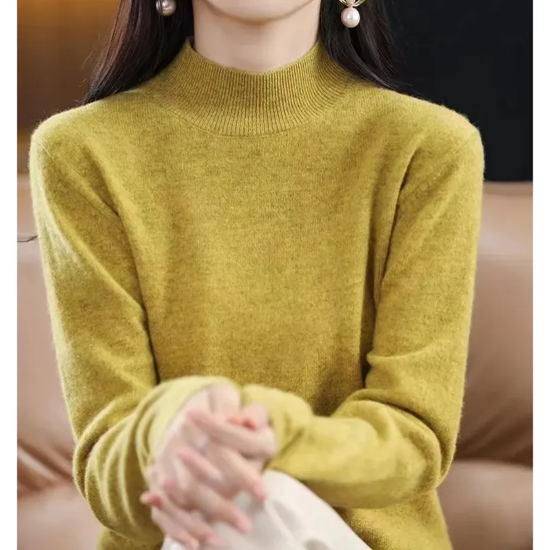 Women's Casual Checkered Print Turtleneck Jumper | Ideal for Autumn/Winter