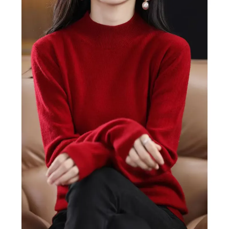 Women's Casual Checkered Print Turtleneck Jumper | Ideal for Autumn/Winter