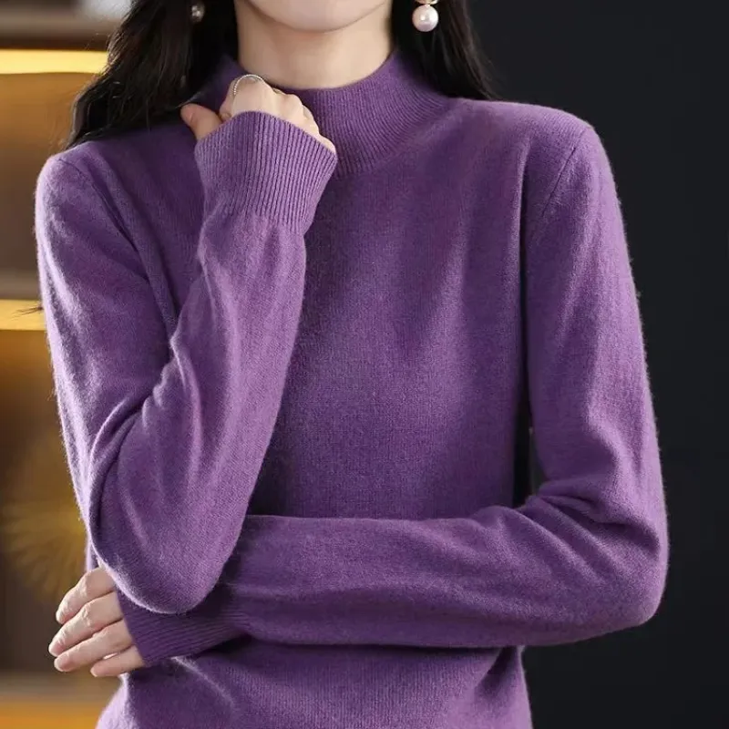 Women's Casual Checkered Print Turtleneck Jumper | Ideal for Autumn/Winter
