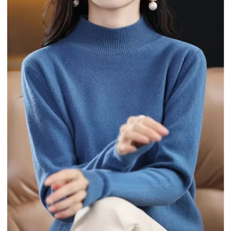 Women's Casual Checkered Print Turtleneck Jumper | Ideal for Autumn/Winter