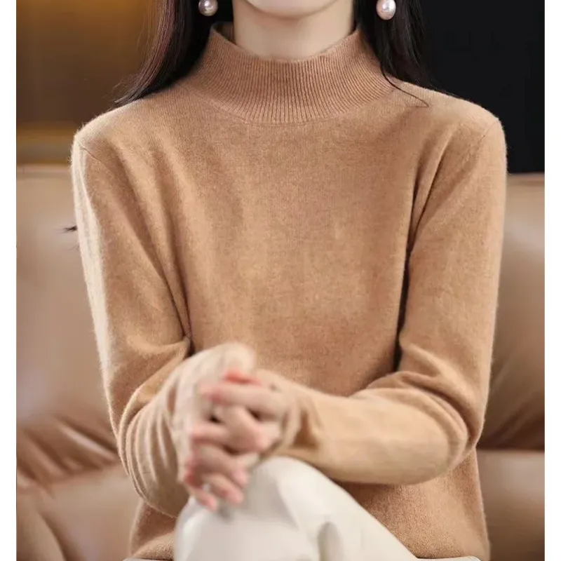 Women's Casual Checkered Print Turtleneck Jumper | Ideal for Autumn/Winter