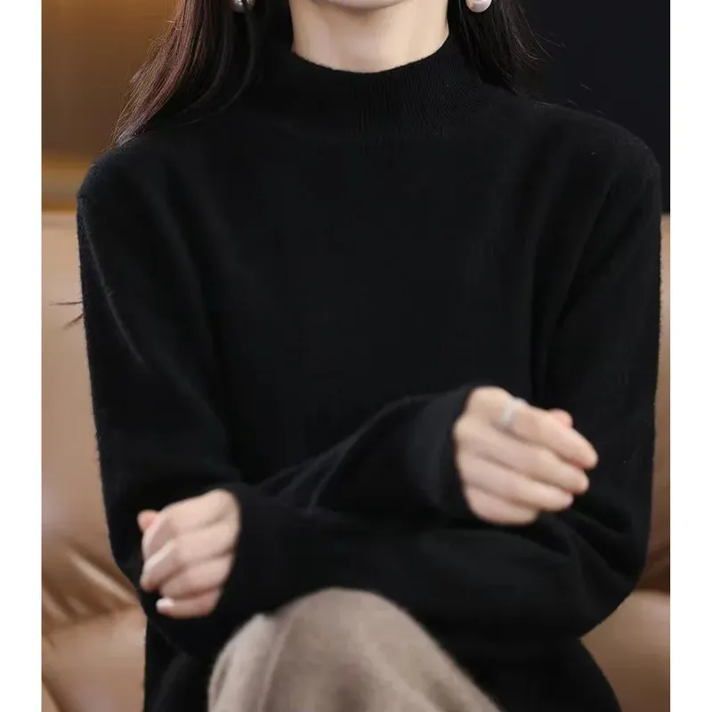 Women's Casual Checkered Print Turtleneck Jumper | Ideal for Autumn/Winter