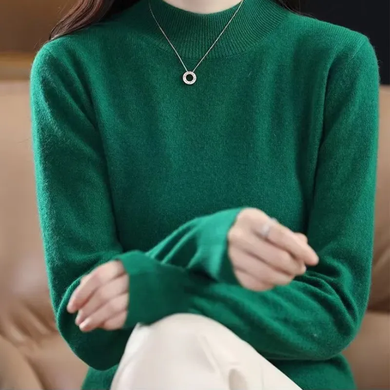 Women's Casual Checkered Print Turtleneck Jumper | Ideal for Autumn/Winter