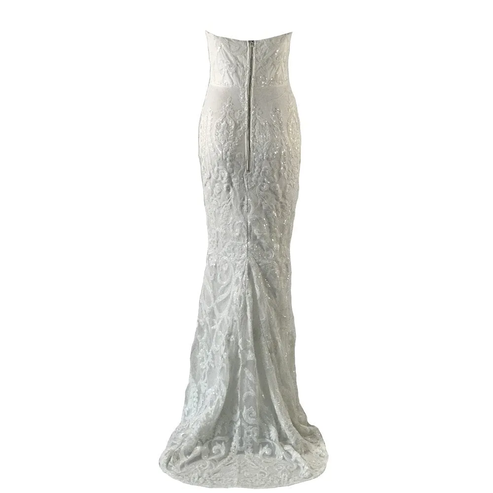 Women's Off-Shoulder Sequin Floor-Length Dress