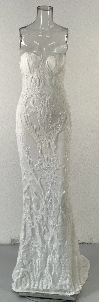 Women's Off-Shoulder Sequin Floor-Length Dress