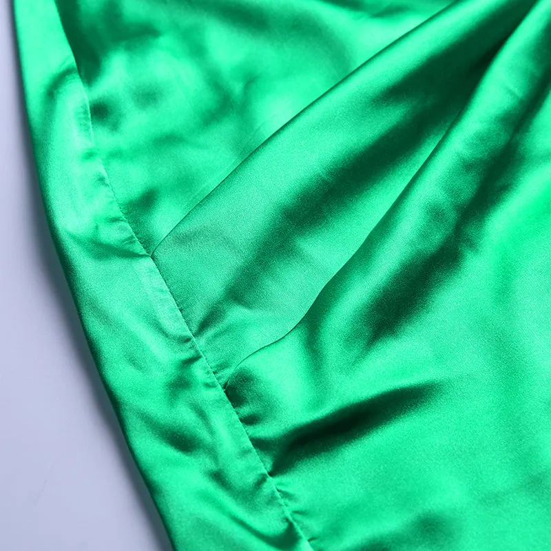 Women's One Shoulder Stretchy Satin Mini Dress