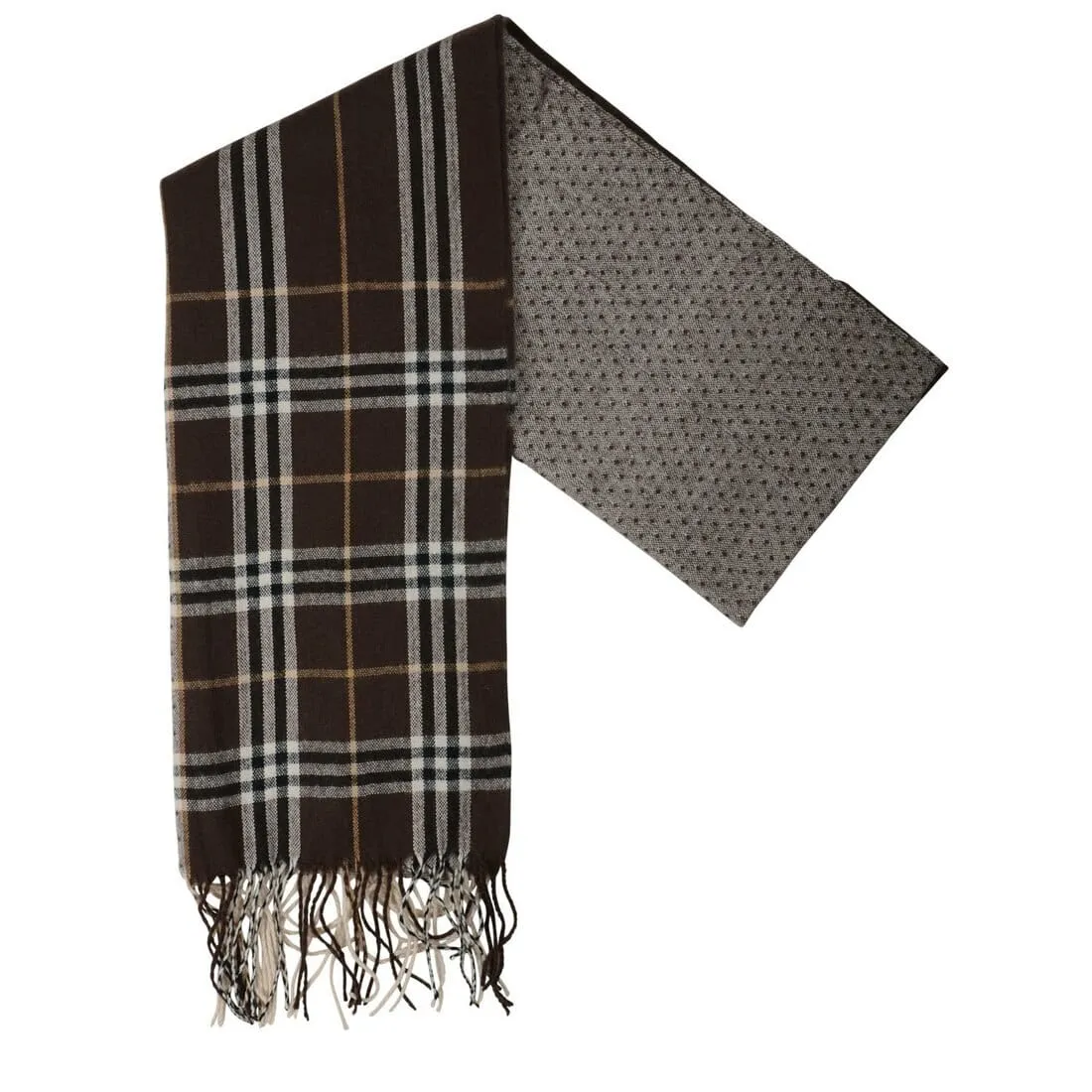 Womens Winter Scarf Soft Woven Check Fringed Tartan Plaid