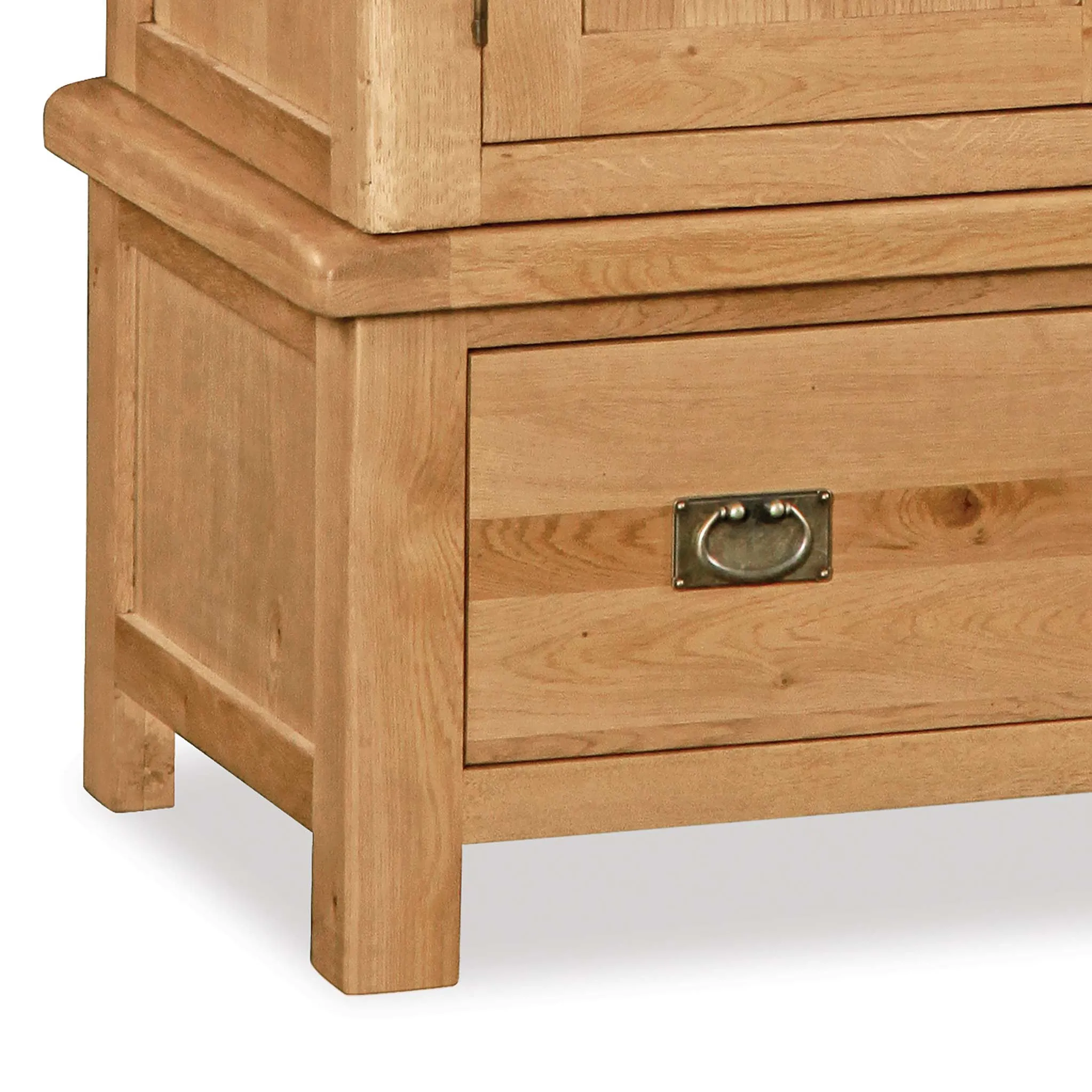 Zelah Oak Double Wardrobe with Drawer