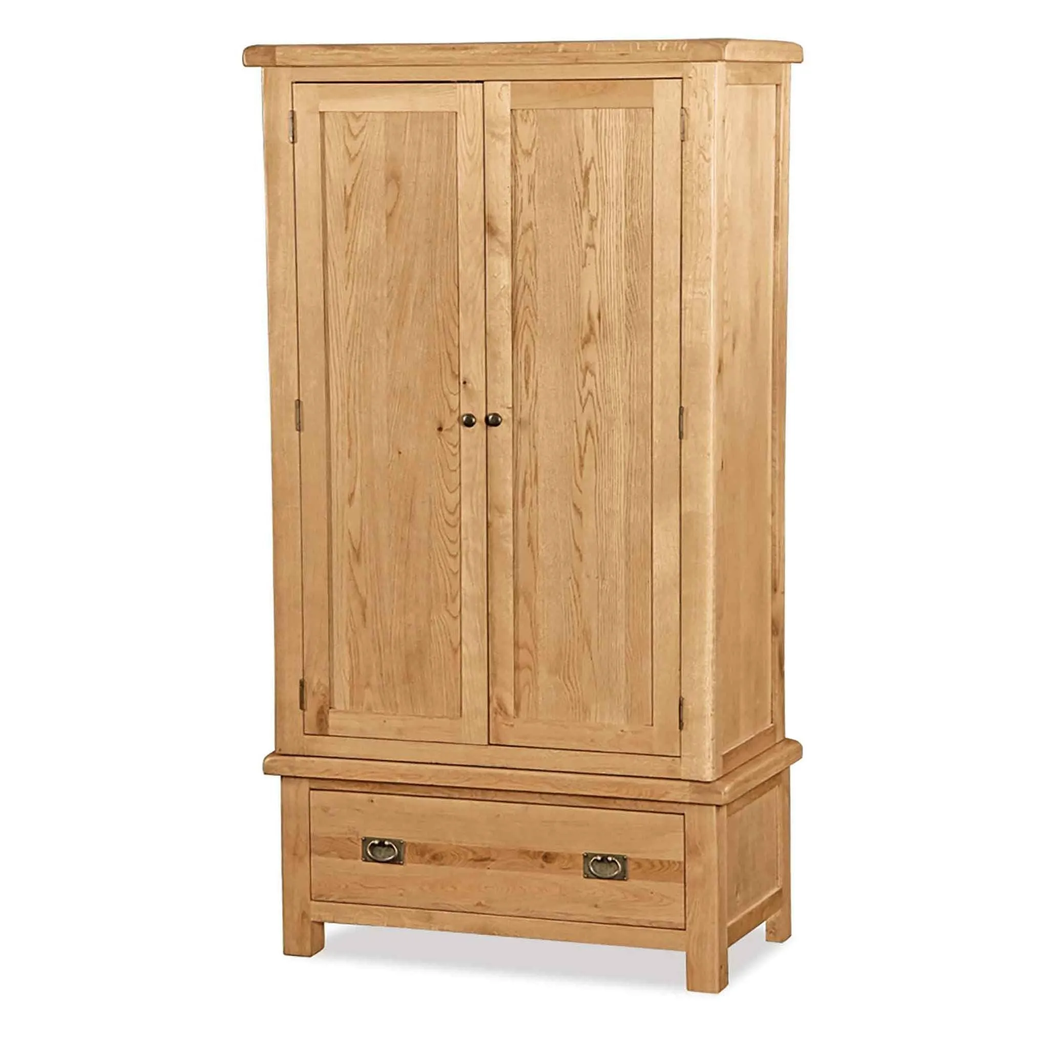 Zelah Oak Double Wardrobe with Drawer